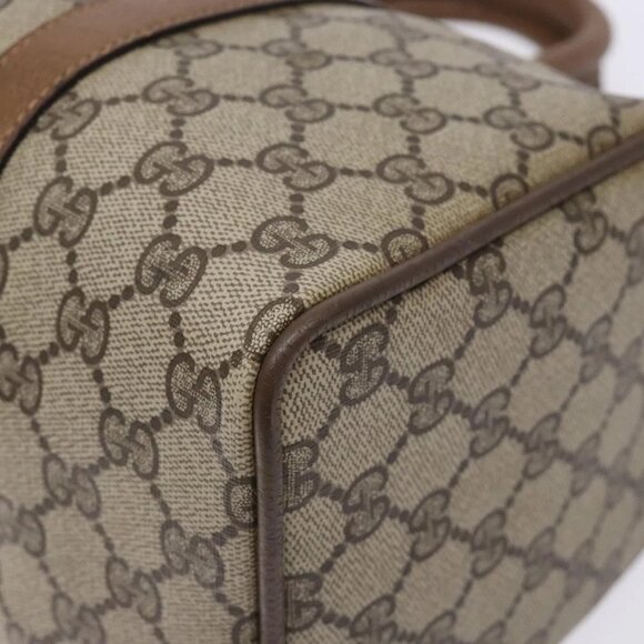 GUCCI GG Supreme Web Sherry Line Bag PVC Beige Red Green 39 02 007 Auth mr1490 - Picture 12 of 16